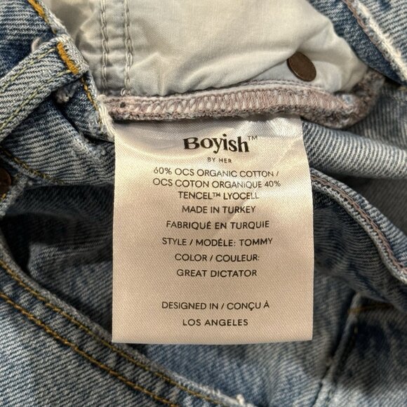 Boyish by Her Womens 32 The Tommy Straight Leg Authentic Distressed Blue Jeans - Picture 11 of 16